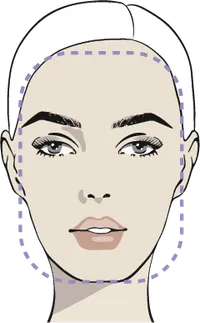 Oblong face shape illustration