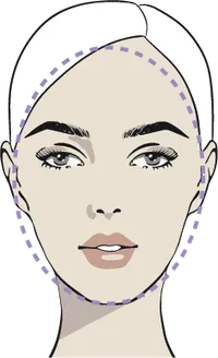 Oval face shape illustration